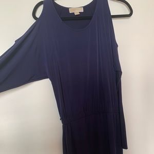 Michael Michael Kors Navy shoulder cutout dress